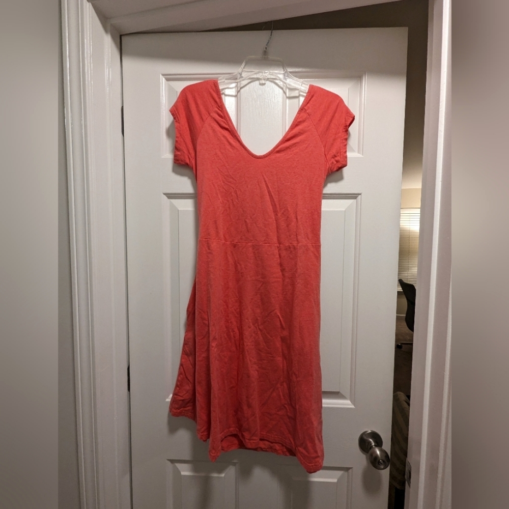 PACT Fit & Flare Crossback Mini Dress Size L